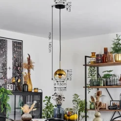 Suspension Verre 15 cm Koyoto Vieux laiton, 1 lumière