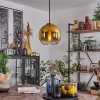 Suspension Verre 20 cm Koyoto Vieux laiton, 1 lumière