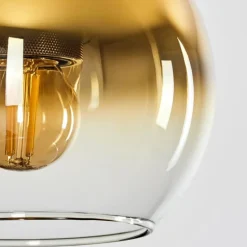 Suspension Verre 15 cm Koyoto Acier inoxydable, Noir, 1 lumière