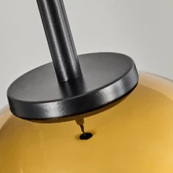 Suspension Verre 15 cm Koyoto Acier inoxydable, Noir, 1 lumière