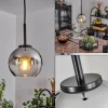 Suspension Verre 15 cm Koyoto Acier inoxydable, Noir, 1 lumière