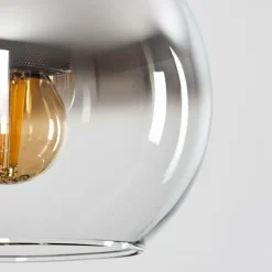 Suspension Verre 15 cm Koyoto Acier inoxydable, Noir, 1 lumière