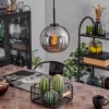 Suspension Verre 20 cm Koyoto Acier inoxydable, Noir, 1 lumière