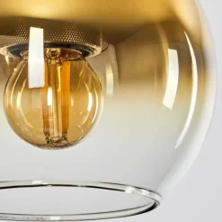 Suspension Verre 15 cm Koyoto Noir, Argenté, 1 lumière