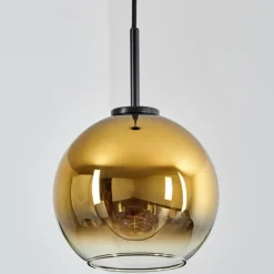 Suspension Verre 20 cm Koyoto Acier inoxydable, Noir, 1 lumière