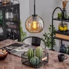 Suspension Verre 20 cm Koyoto Acier inoxydable, Noir, 1 lumière