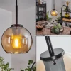 Suspension Verre 15 cm Koyoto Acier inoxydable, Noir, 1 lumière