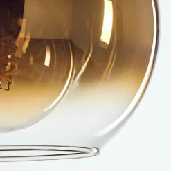 Suspension Verre 20 cm Koyoto Noir, Argenté, 1 lumière