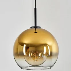 Suspension Verre 25 cm Koyoto Acier brossé, 1 lumière