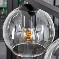 Suspension Verre 15 cm Koyoto Clair, 4 lumières
