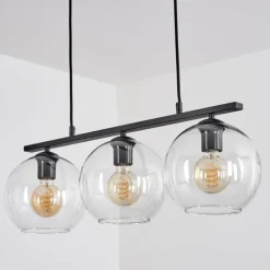 Suspension Verre 20 cm Koyoto Clair, 3 lumières