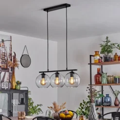 Suspension Verre 20 cm Koyoto Clair, 3 lumières