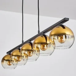 Suspension Verre 15 cm Koyoto, 5 lumières