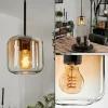 Suspension Verre 15 cm Lauden Ambre, Clair, 1 lumière