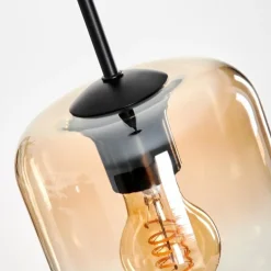 Suspension Verre 15 cm Lauden Ambre, Clair, 1 lumière