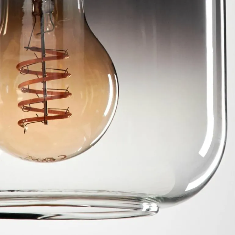 Suspension Verre 15 cm Lauden Clair, Fumé, 1 lumière