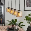 Suspension Verre 15 cm Lauden Ambre, 4 lumières