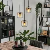 Suspension Verre 15 cm Lauden Ambre, Clair, 3 lumières