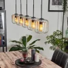 Suspension Verre 15 cm Lauden Ambre, Clair, 5 lumières