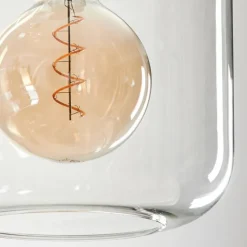 Suspension Verre 25cm, 20cm, 15cm Lauden Clair, 3 lumières