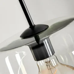 Suspension Verre 25cm, 20cm, 15cm Lauden Clair, 3 lumières