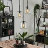 Suspension Verre 20cm Lauden Clair, 3 lumières
