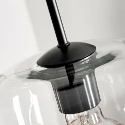 Suspension Verre 20cm Lauden Clair, 3 lumières