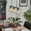Suspension Verre 15cm Lauden Clair, 3 lumières
