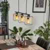 Suspension Verre 15cm Lauden Ambre, Clair, 3 lumières