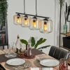 Suspension Verre 15cm Lauden Clair, 4 lumières