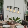 Suspension Verre 15cm Lauden Clair, 4 lumières