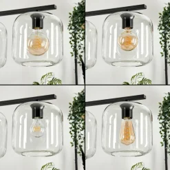 Suspension Verre 20cm Lauden Clair, 4 lumières