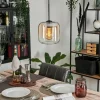 Suspension Verre 20cm Lauden Ambre, Clair, 1 lumière