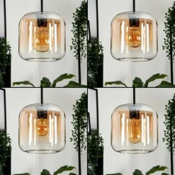 Suspension Verre 20cm Lauden Ambre, Clair, 1 lumière