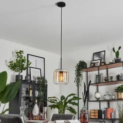 Suspension Verre 20cm Lauden Ambre, Clair, 1 lumière