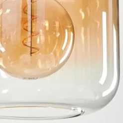 Suspension Verre 25cm Lauden Ambre, Clair, 1 lumière