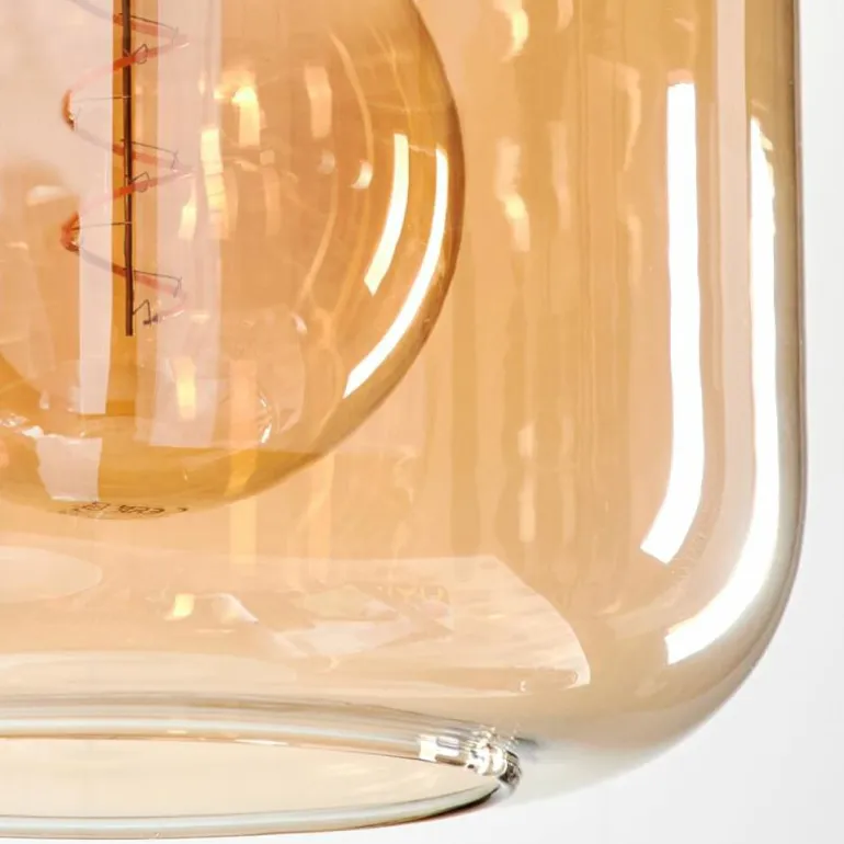 Suspension Verre 25cm Lauden Ambre, 1 lumière