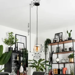 Suspension Verre 15cm Vevino Clair, 1 lumière