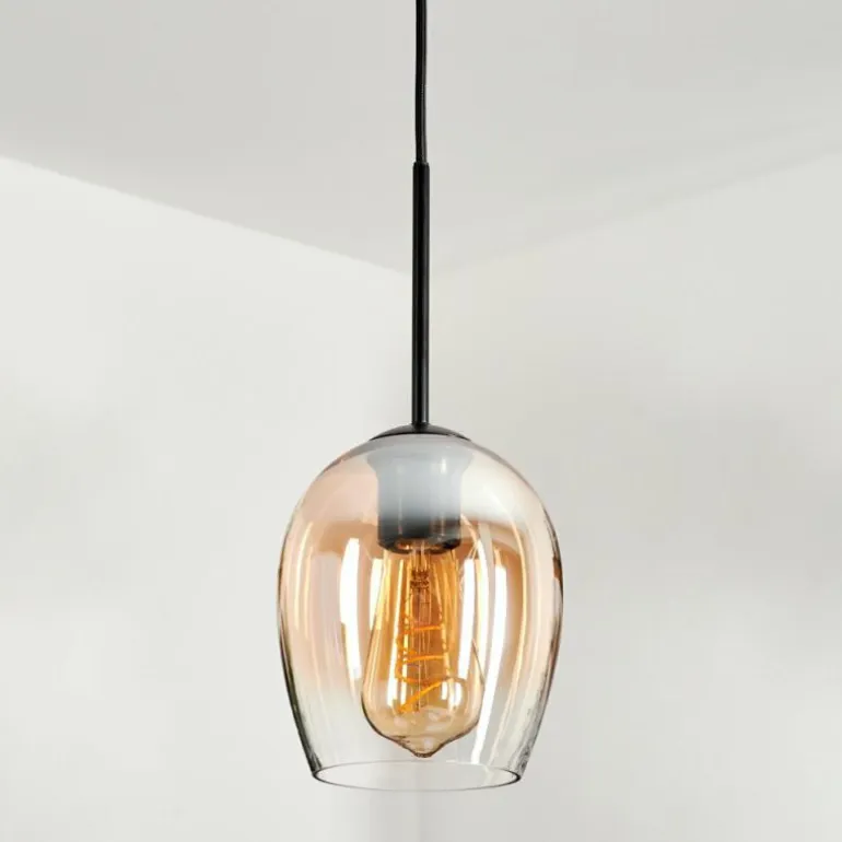 Suspension Verre 15cm Vevino Clair, 1 lumière