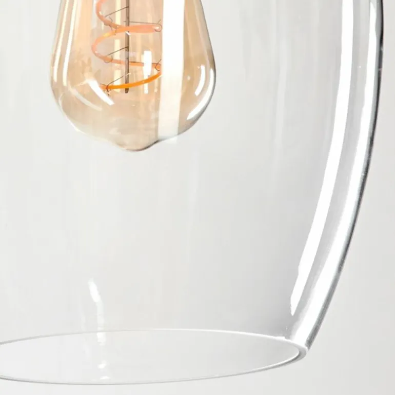 Suspension Verre 20cm Vevino Clair, 1 lumière