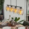 Suspension Verre 15cm Vevino Clair, 4 lumières