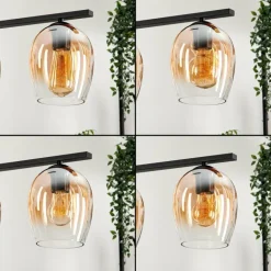 Suspension Verre 15cm Vevino Clair, 4 lumières