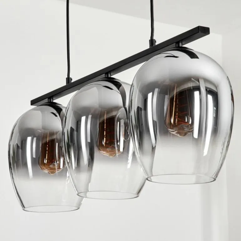 Suspension Vevino Clair, Fumé, 3 lumières