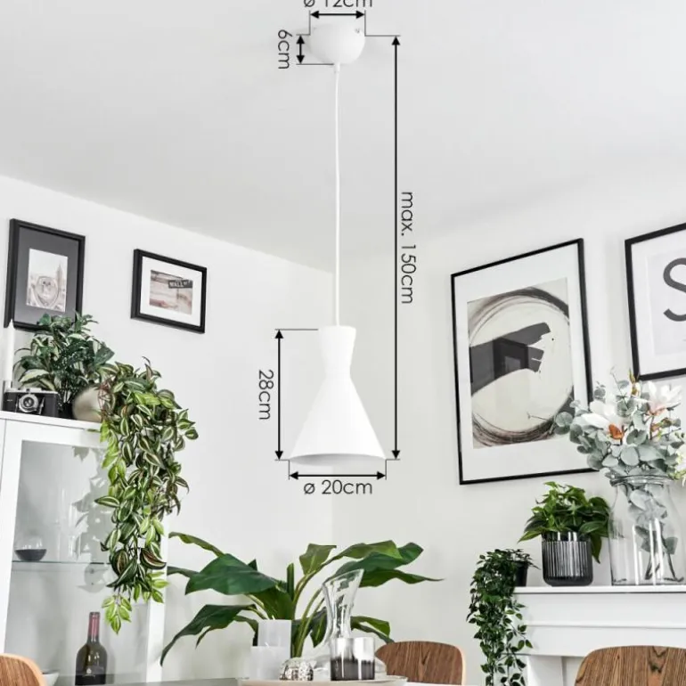 Suspension Vijes Blanc, 1 lumière