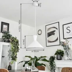 Suspension Vijes Blanc, 1 lumière