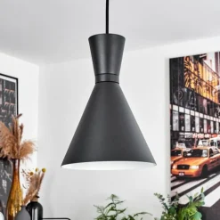 Suspension Vijes Noir, 1 lumière