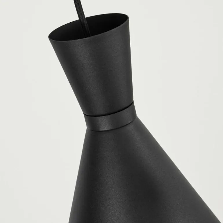 Suspension Vijes Noir, 4 lumières