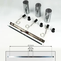 Suspension Vimodrone Nickel mat, 3 lumières
