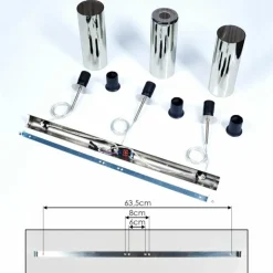 Suspension Vimodrone Nickel mat, 3 lumières