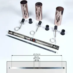 Suspension Vimodrone Nickel mat, 3 lumières